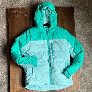 Eddie Bauer Turquoise and Mint Puffer Jacket